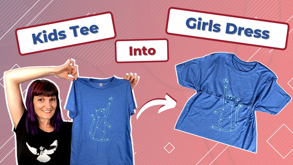 How to Transform a Large Kids Tee into a Girls T Shirt Dress