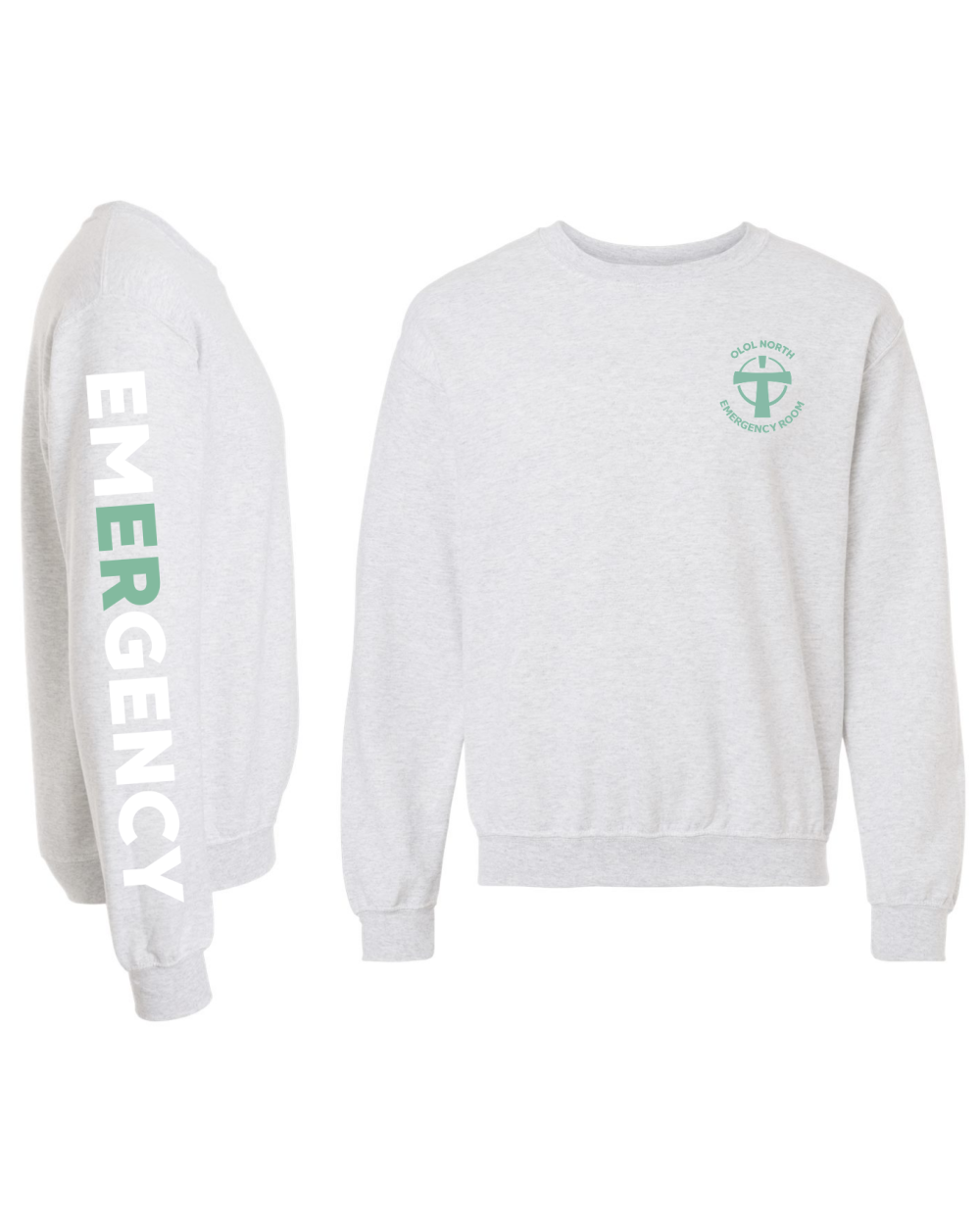OLOL North - Crewneck Sweatshirt with ER arm sleeve