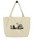 Coffee Otter Large Tote Bag