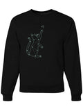 Constellations Cat Crewneck Sweatshirt-Crewneck Sweatshirt-XL-Black-Revival Ink