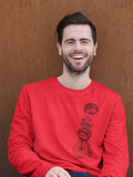 Hedgehog Unisex Crewneck Sweatshirt-Crewneck Sweatshirt-S-Red-Revival Ink