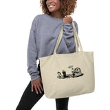Coffee Otter Large Tote Bag-Revival Ink