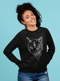 Space Cat Crewneck Sweatshirt-Crewneck Sweatshirt-Revival Ink