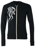 Octopus Tentacles Zip Up Hoodie Sweatshirt-Hoodies Unisex-S-Black-Revival Ink