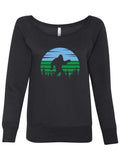 Sasquatch or Bigfoot Womens Graphic Sweatshirt