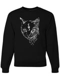 Space Cat Crewneck Sweatshirt-Crewneck Sweatshirt-S-Black-Revival Ink