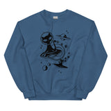 Alien Cats Unisex Crewneck Sweatshirt-Crewneck Sweatshirt-S-Blue-Revival Ink