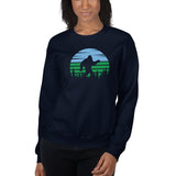 Bigfoot Crewneck Sweatshirt-Crewneck Sweatshirt-XL-Navy-Revival Ink