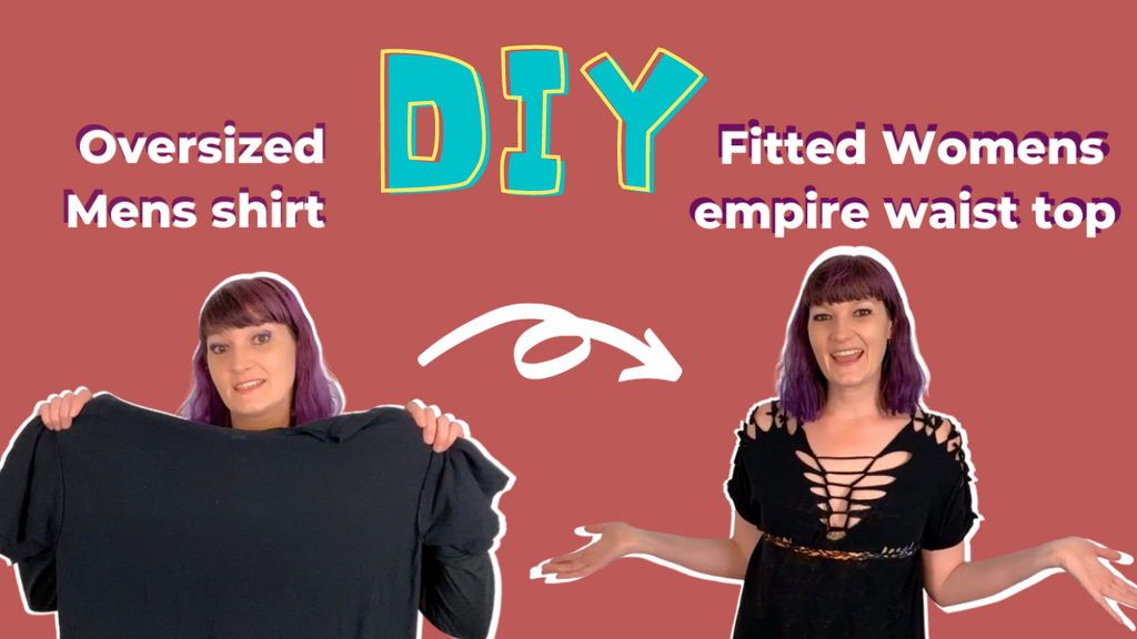 DIY Clothing Hacks - T-Shirt Upcycle to an Empire Waist Top