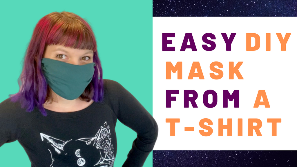 DIY Face Mask With Filter Pocket - NO SEW | Upcycled T Shirt Transformation