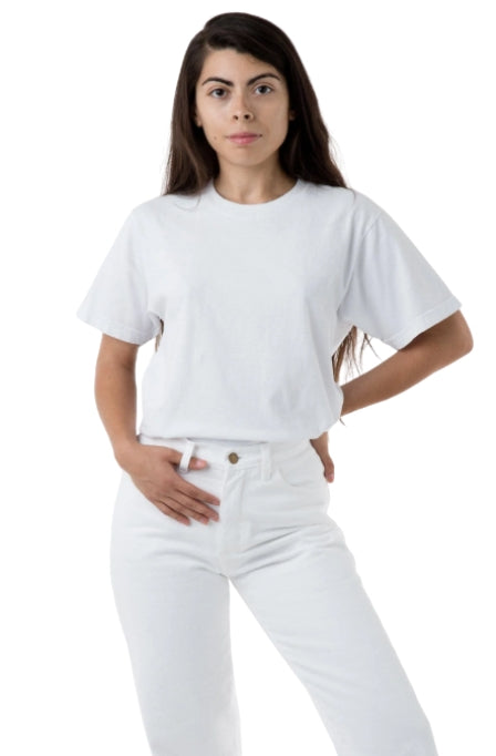 Los Angeles Apparel Garment-Dyed Crewneck T-Shirt