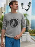 Moon Wolf Crewneck Sweatshirt-Crewneck Sweatshirt-Revival Ink