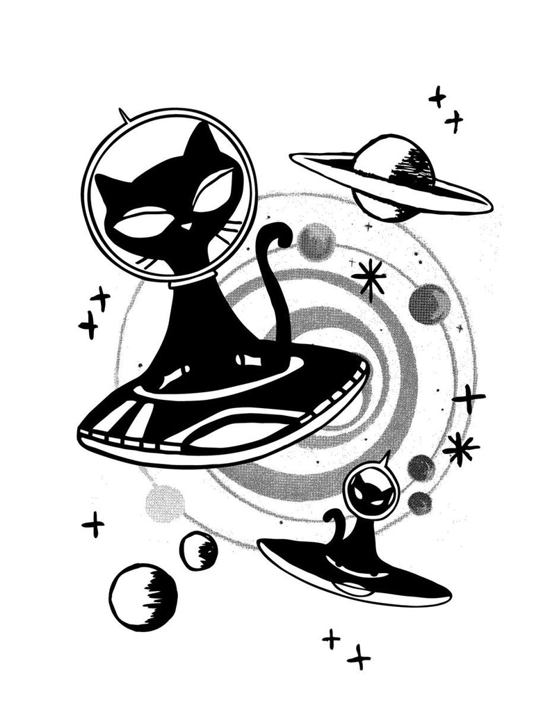Womens Alien Cat Shirt - Revival Ink Shirts