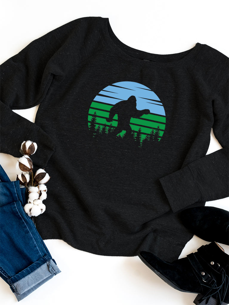 Sasquatch or Bigfoot Womens Graphic Sweatshirt-Womens Sweatshirts-Revival Ink
