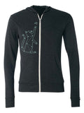 Constellation Cat Hoodie Sweatshirt-Hoodies Unisex-XS-Dark Gray-Revival Ink
