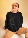 Constellations Cat Crewneck Sweatshirt-Crewneck Sweatshirt-Revival Ink