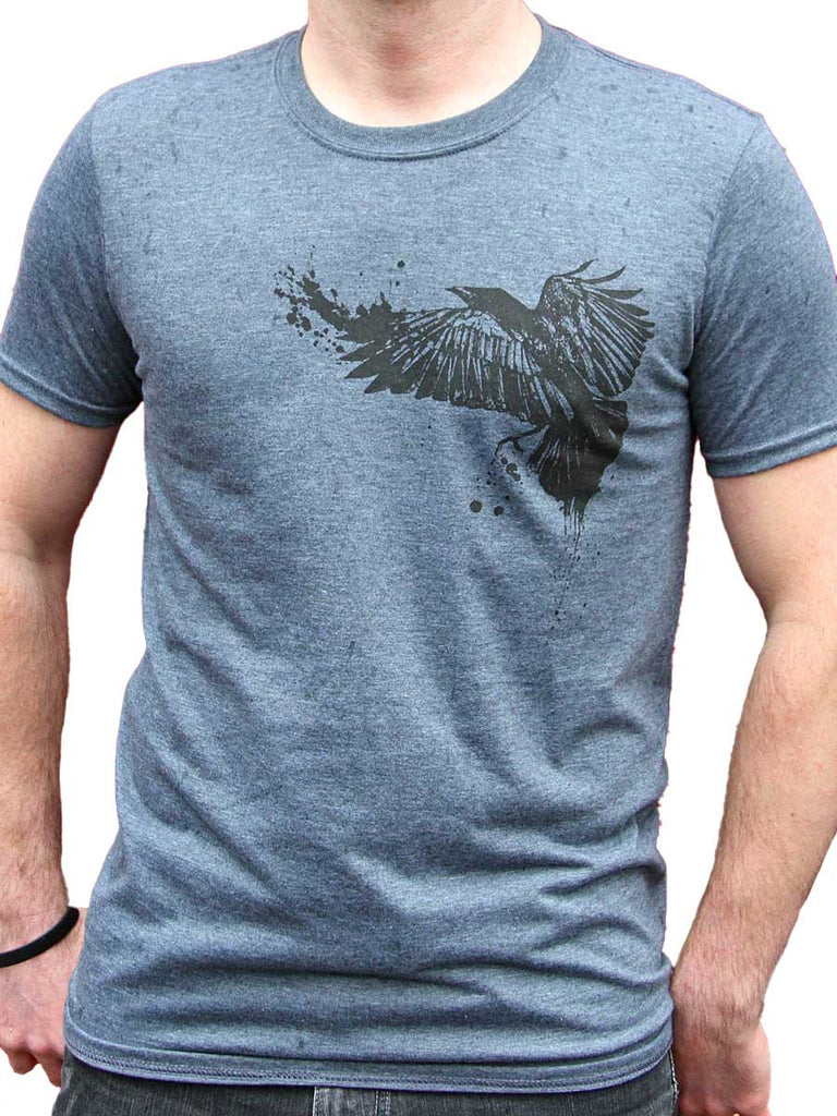 Crow Mens Graphic Tee-Mens T-Shirts-Revival Ink