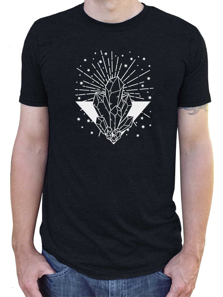Crystals Mens T-Shirt-Mens T-Shirts-S-Black-Revival Ink