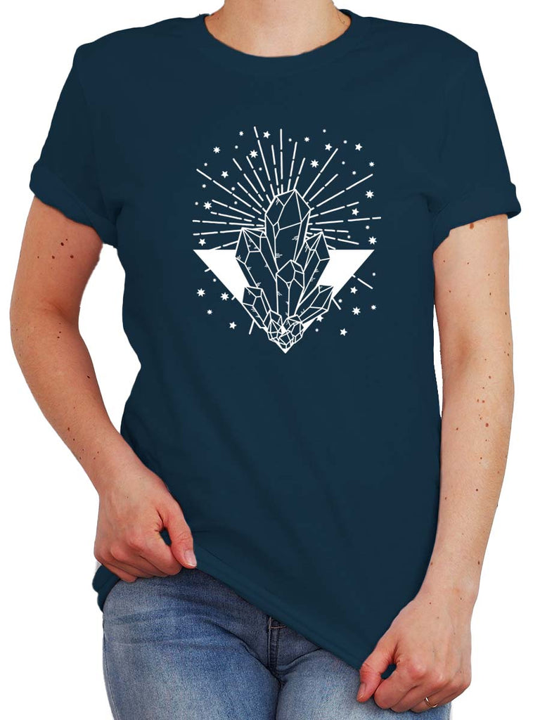 Crystals Mens T-Shirt-Mens T-Shirts-S-Navy-Revival Ink