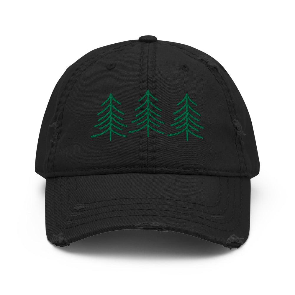 Embroidery Trees Hat-hat-Black-Revival Ink