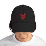 Embroidered Chicken Hat-hat-Black-Revival Ink