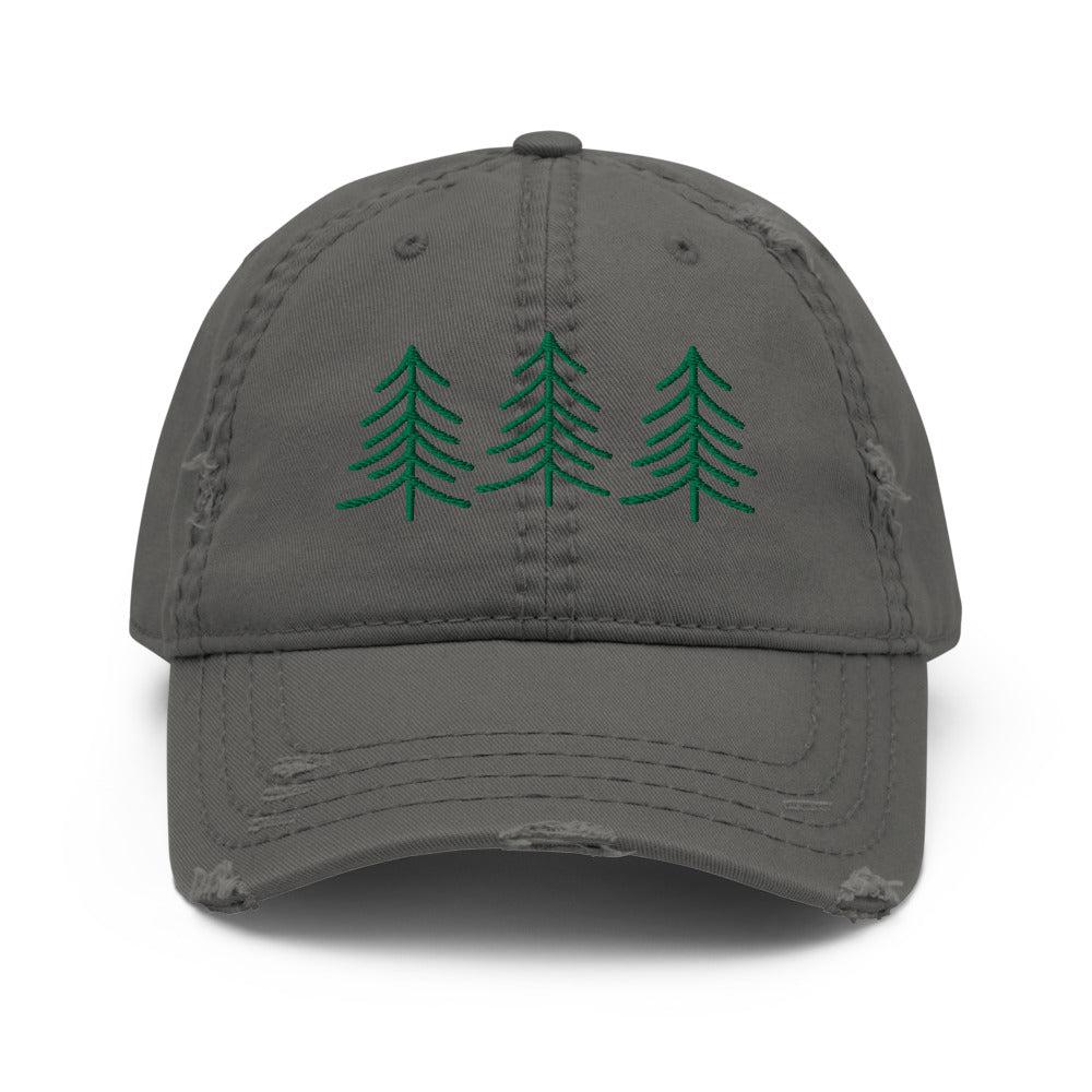 Embroidery Trees Hat-hat-Charcoal Grey-Revival Ink