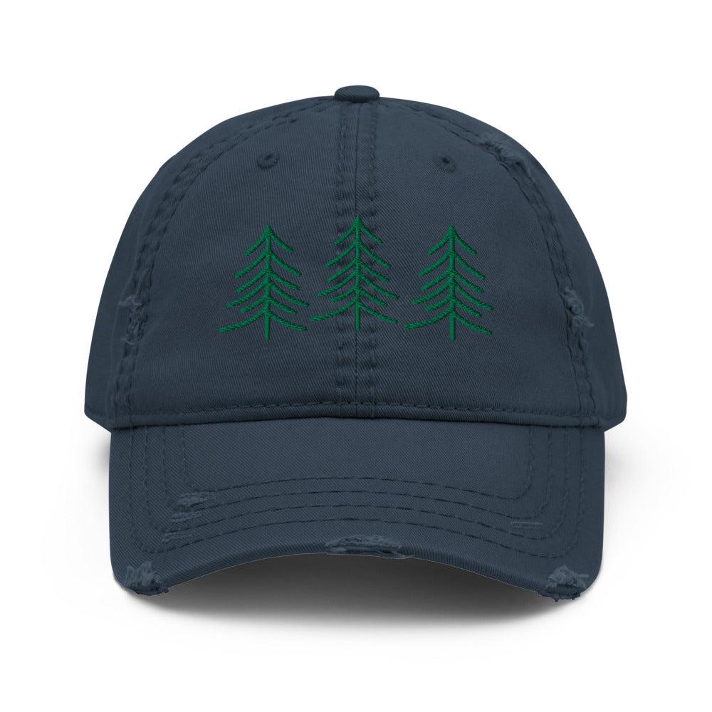 Embroidery Trees Hat-hat-Navy-Revival Ink