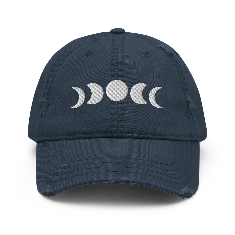 Moon Phases Hat, Embroidered Baseball Cap