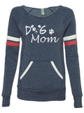 Dog Mom Womens Sweatshirt-Womens Organic Sweatshirts-M-Navy-Revival Ink
