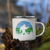 Sasquatch or Bigfoot Enamel Camping Mug--Revival Ink