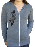 Fox Hoodie Sweatshirt-Hoodies Unisex-S-Gray-Revival Ink