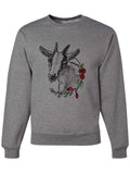 Goat Unisex Crewneck Sweatshirt-Crewneck Sweatshirt-S-Gray-Revival Ink