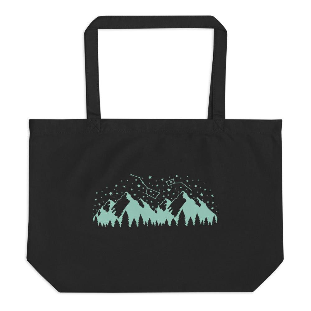 Mountain Constellations Large Tote Bag-Revival Ink