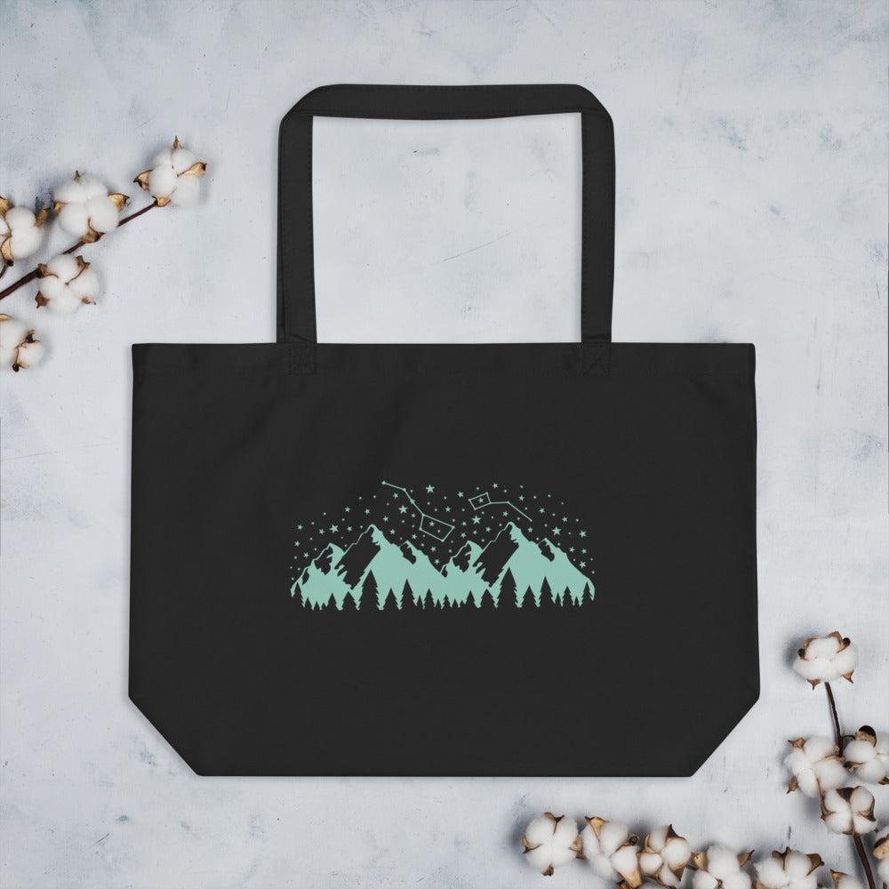 Mountain Constellations Large Tote Bag-Revival Ink