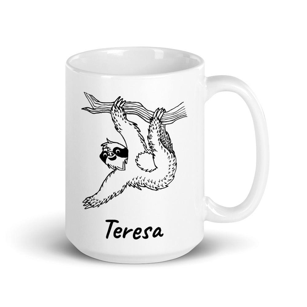 Personalized Sloth Coffee Mug with Name - Revival Ink Shirts