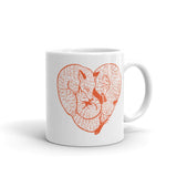 Fox Coffee Mug | Fox Family Heart Love Mug