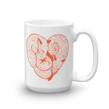 Fox Coffee Mug | Fox Family Heart Love Mug - Revival Ink Shirts