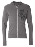 Monstera Plant Zip Up Hoodie Sweatshirt-Hoodies Unisex-Revival Ink