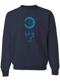 Sun Moon Crystals Boho Crewneck Sweatshirt-Crewneck Sweatshirt-S-Navy-Revival Ink
