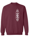 Moon Phases Crewneck Sweatshirt-Crewneck Sweatshirt-S-Maroon-Revival Ink