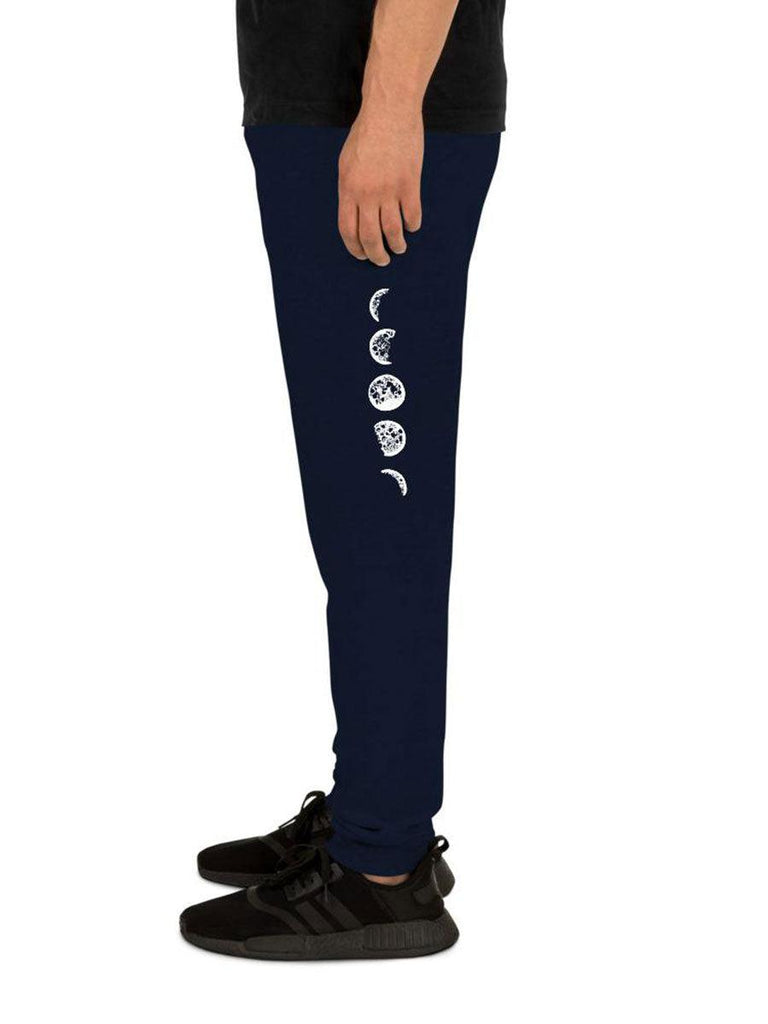 Moon Phases Joggers-sweatpants-Dark Gray-S-Revival Ink