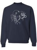 Octopus Crewneck Sweatshirt-Crewneck Sweatshirt-S-Navy-Revival Ink