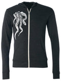 Octopus Tentacles Zip Up Hoodie Sweatshirt-Hoodies Unisex-2XL-Dark Gray-Revival Ink