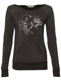Octopus Womens Sweatshirt - Pocket-Womens Organic Sweatshirts-S-Dark Gray-Revival Ink