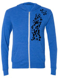 Panda Mens or Womens Zip Hoodie Sweatshirt-Hoodies Unisex-2XL-Blue-Revival Ink
