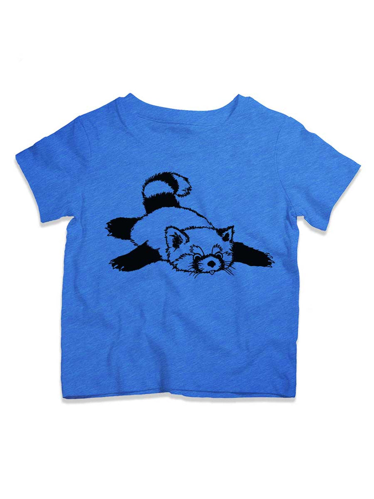 Red Panda Kids Tee | Kids Gift-Kids Shirts Unisex-S (6/7)-Blue-Revival Ink