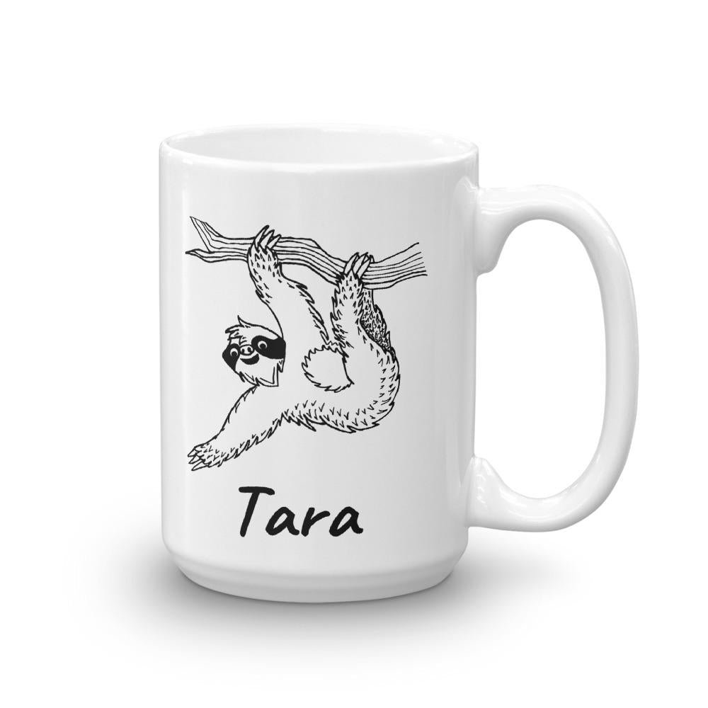 Personalized Sloth Coffee Mug with Name - Revival Ink Shirts