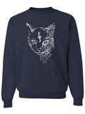 Space Cat Crewneck Sweatshirt-Crewneck Sweatshirt-S-Navy-Revival Ink