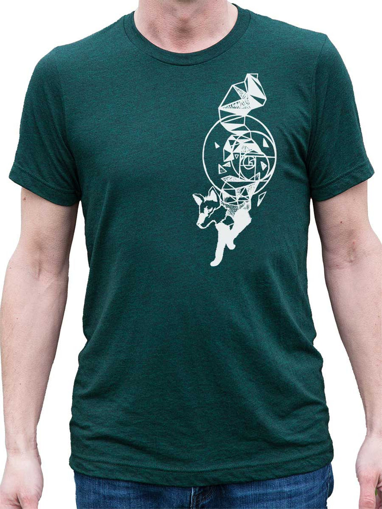 Fox Mens T-Shirt-Mens T-Shirts-S-Green-Revival Ink