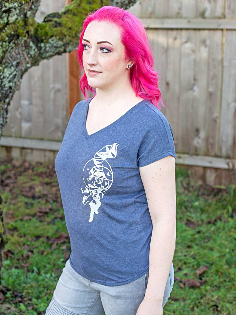 Space Fox Womens Graphic Tee - Revival Ink Shirts